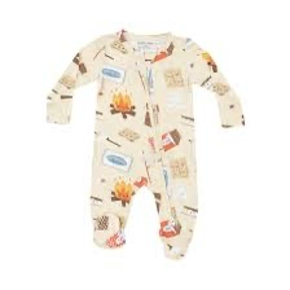 NWT Angel Dear 2 way zipper footie campfire